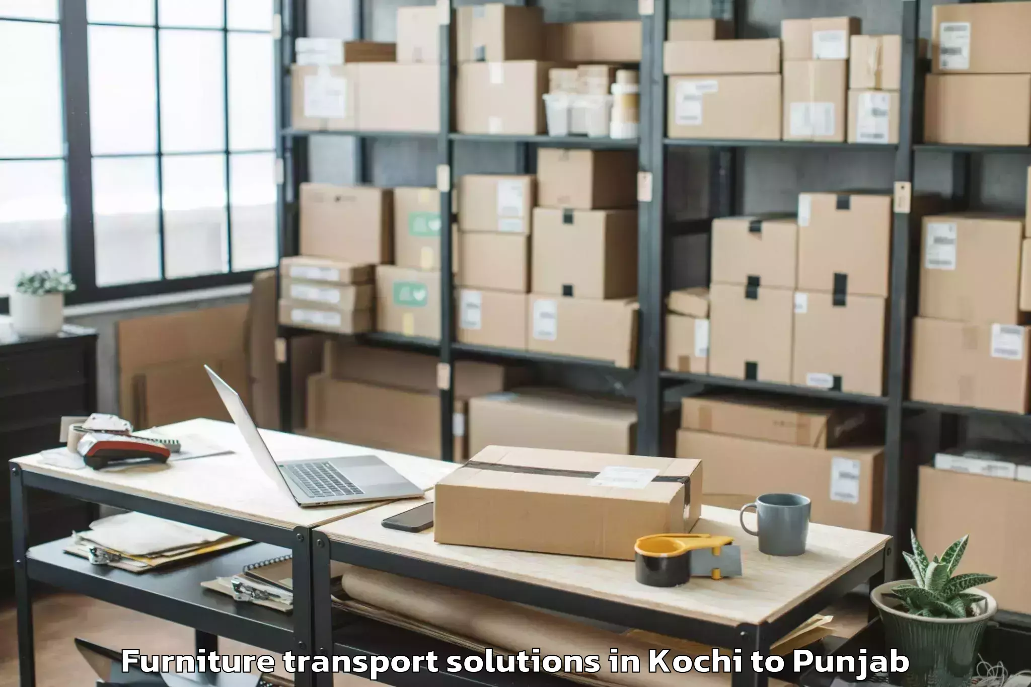 Affordable Kochi to Anandpur Furniture Transport Solutions